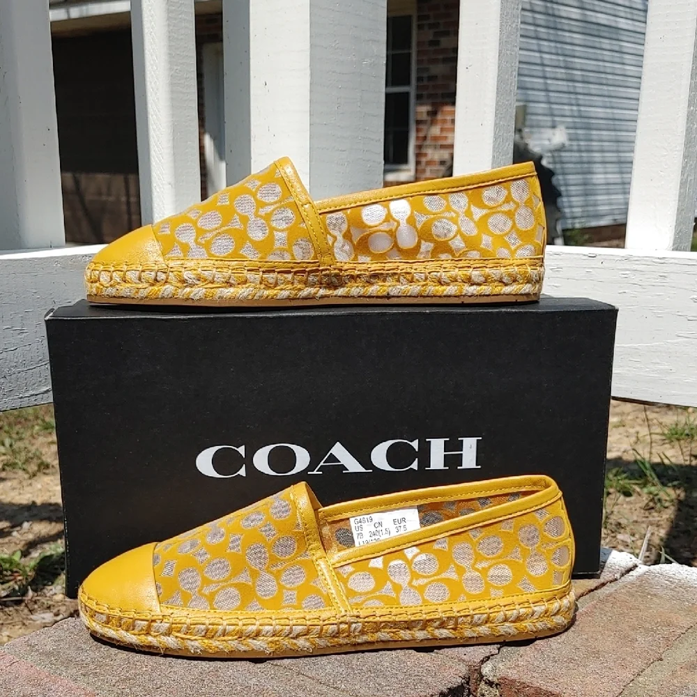 Coach Cleo Signature Mesh Espadrille Size 7 (1780)